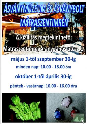 Mátra - Ásványbolt és ásványmúzeum Mátraszentimrén