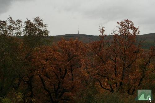 Kékestető a Muzsla-tetőről borús időben