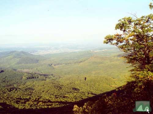 Panoráma északi irányba a Sas-kőről