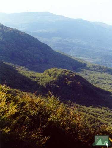 Panoráma a Gabi halálára a Sas-kő gerincéről